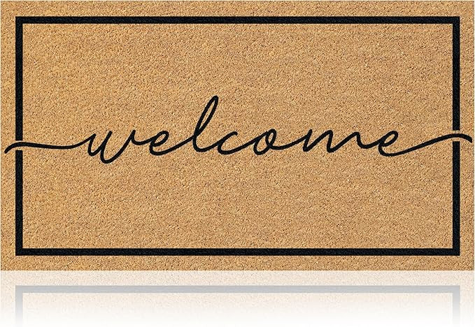 Welcome Classic (4) - 17"x29" - Coir Door Mat with Heavy Duty Backing - Welcome Mats for Entryway... | Amazon (US)