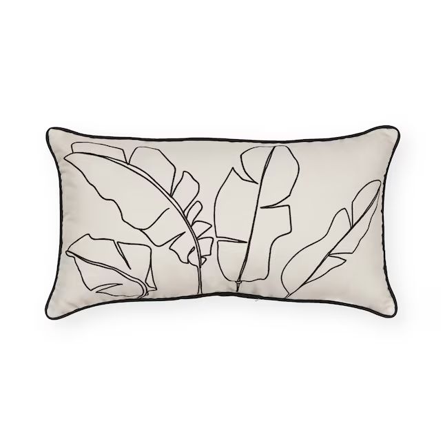 Origin 21 Floral Leaf Outline Rectangular Lumbar Pillow | Lowe's