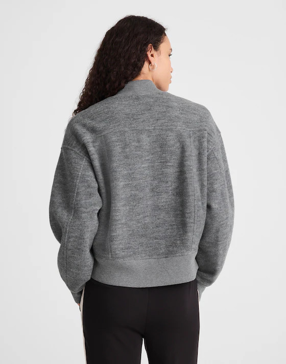 Double-Faced Knit Bomber Jacket | Madewell
