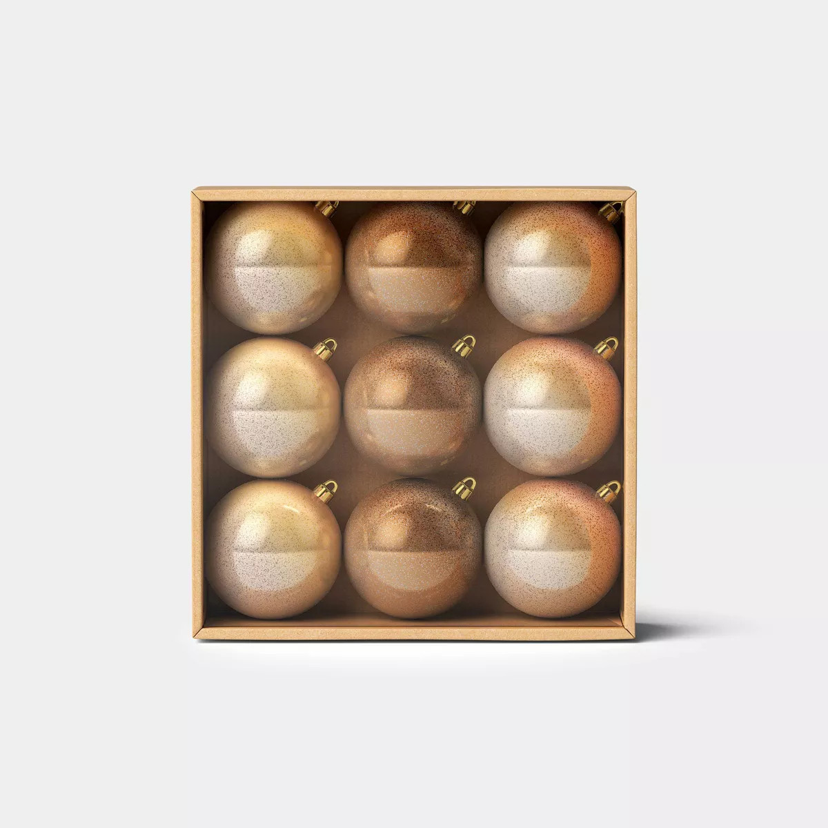 9ct 100mm Christmas Ornament Set Gold/Copper/Bronze - Wondershop™ | Target