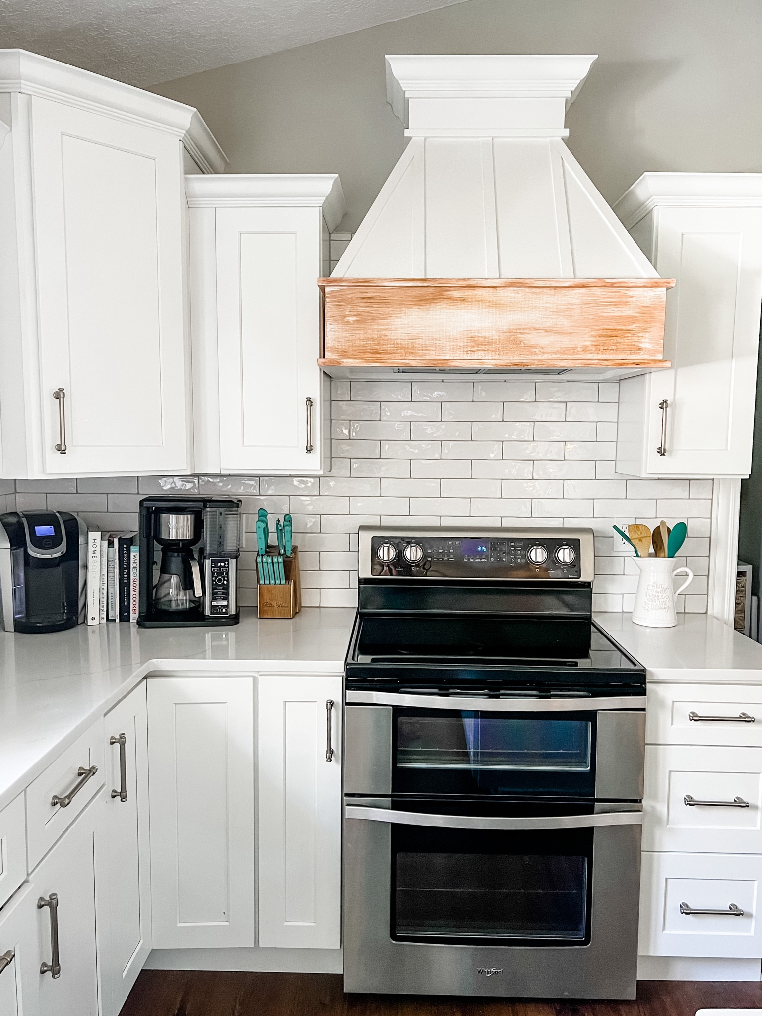 An easy way to simplify kitchen counters: only keep out what you use daily. The rest can be put away to keep space open and clear. There's something about cleared off counters that gives us permission to relax and breathe a little easier. 

#LTKhome #LTKunder100 #LTKunder50
