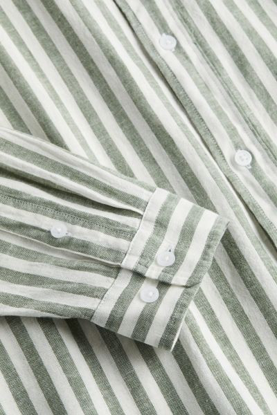 Relaxed Fit Linen-blend shirt | H&M (UK, MY, IN, SG, PH, TW, HK)