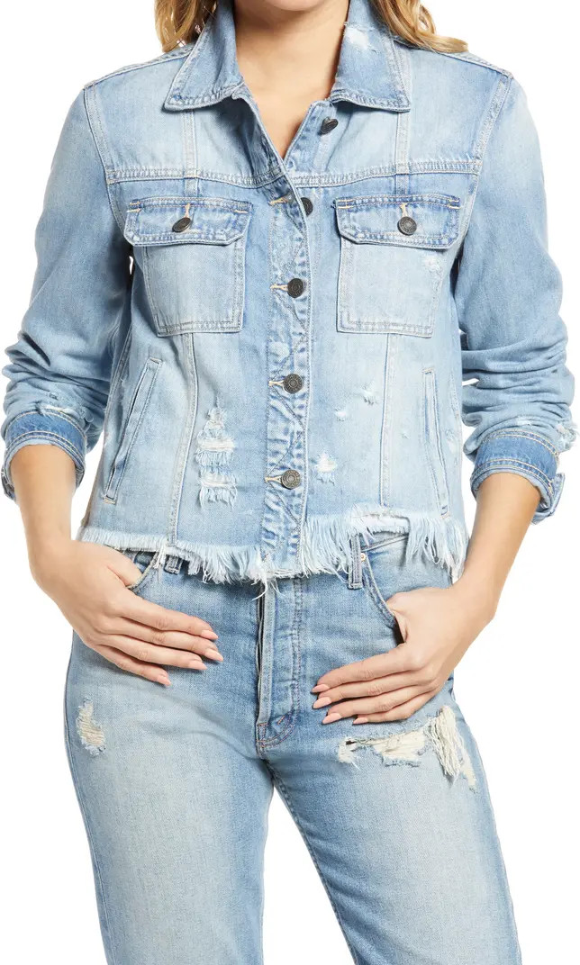 Frayed Hem Denim Jacket | Nordstrom