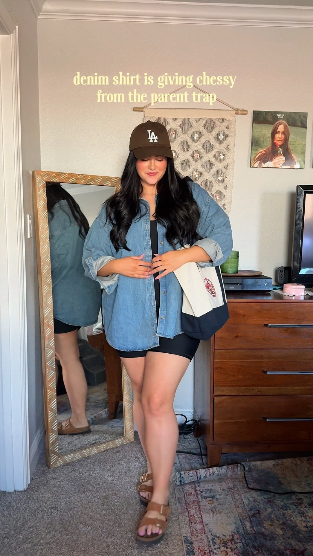 Wearing size XL in the denim shirt, I’d say stick to your true size as it’s already oversized!

#LTKootd #LTKgrwm #LTKMidsize