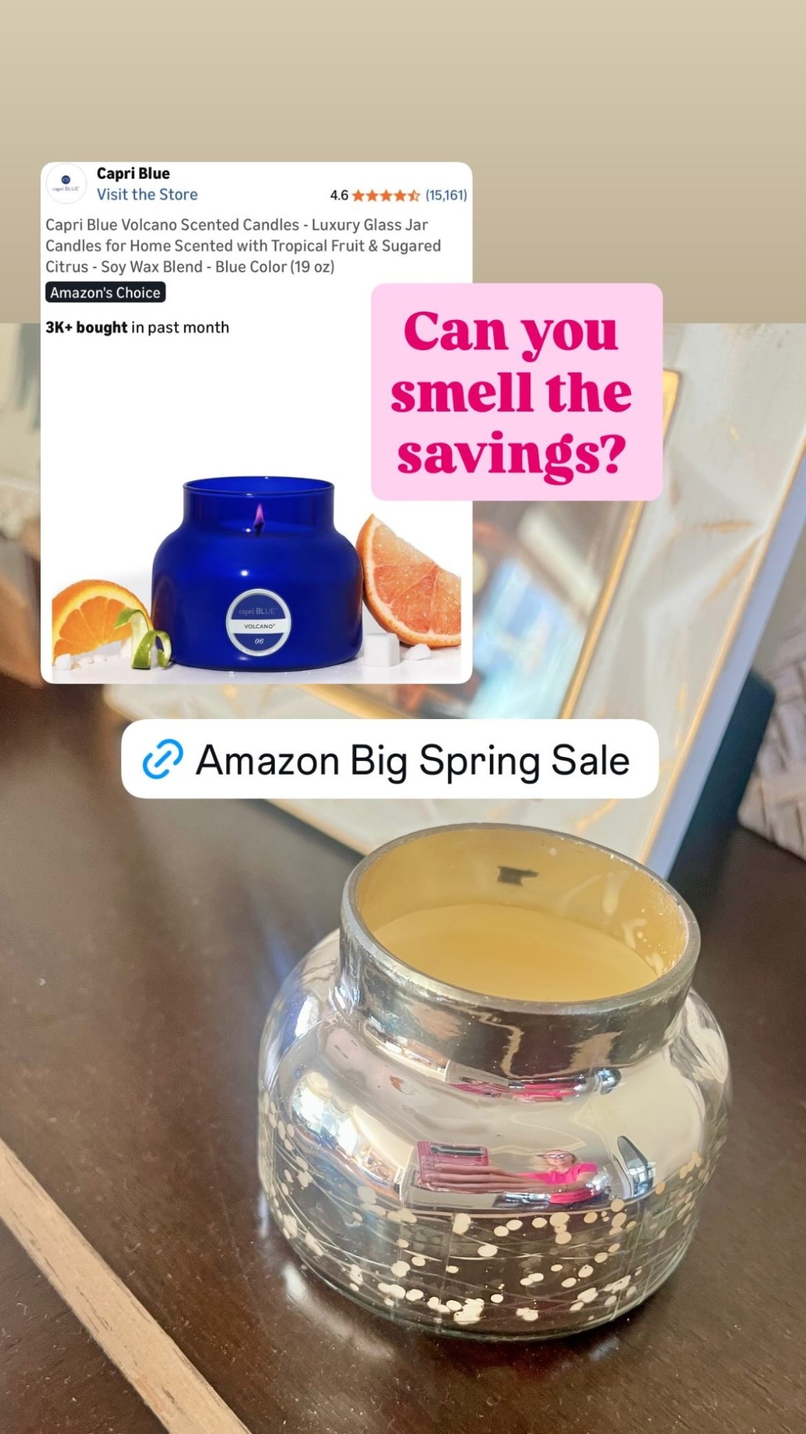 Can you 
smell the 
savings? Capri Blue Volcano candles are included in the Amazon Big Spring Sale!

#LTKOver40 #LTKSaleAlert #LTKHome