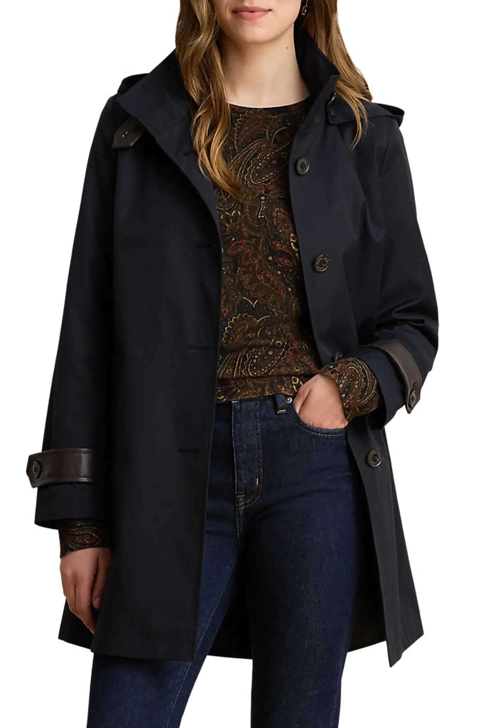 Hooded Cotton Blend Coat (Women) | Nordstrom | Nordstrom