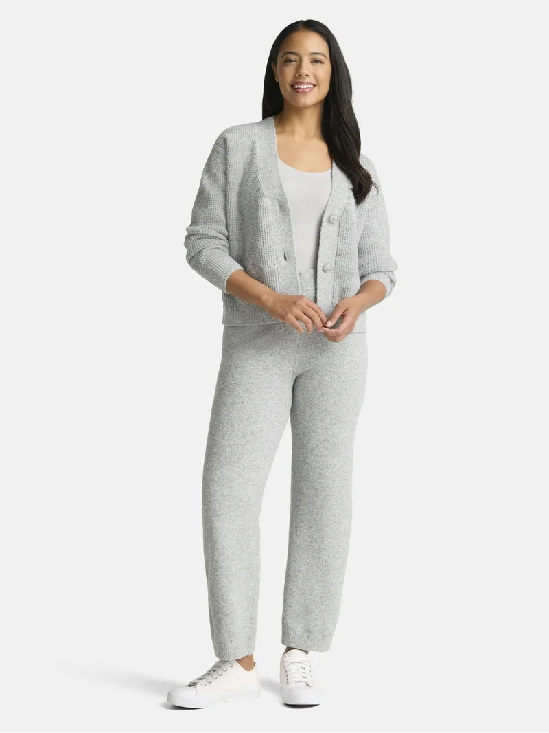 Time and Tru Women's and Women's Plus Cardigan and Pants Sweater Set, 2-Piece, Sizes XS-4X | Walmart (US)