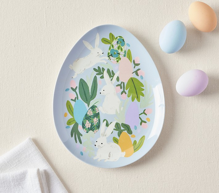 Rifle Paper Co. Easter Shaped Melamine Plate | Pottery Barn Kids
