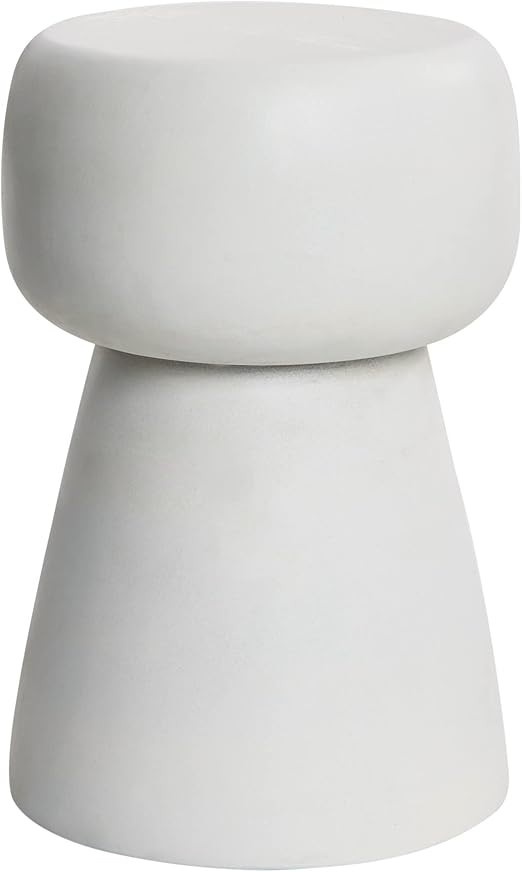 Main + Mesa Cuvee Wood Stool or End Table, White | Amazon (US)