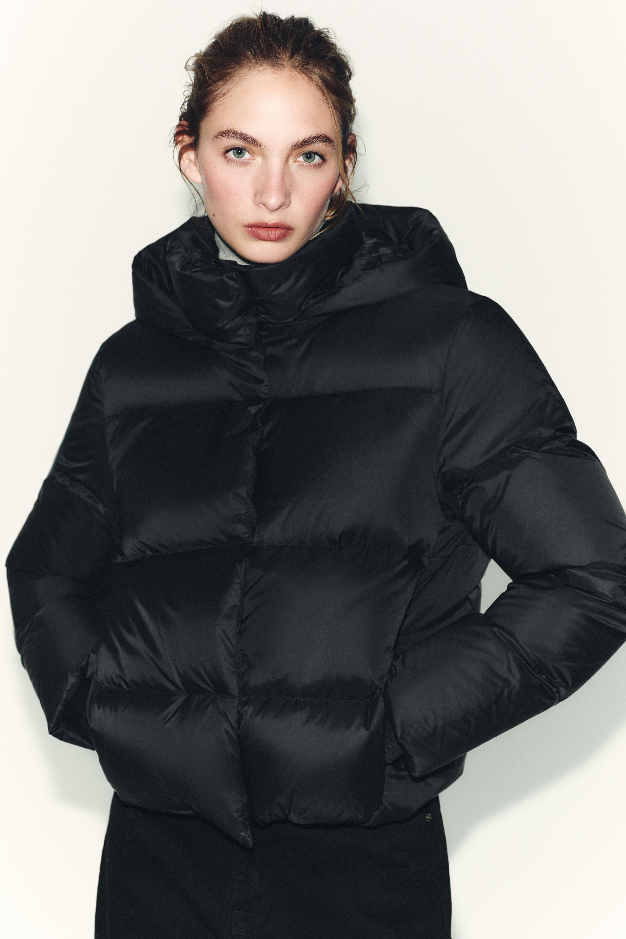 WATER-REPELLENT WINDPROOF PUFFER JACKET WITH HOODIE | Zara UK