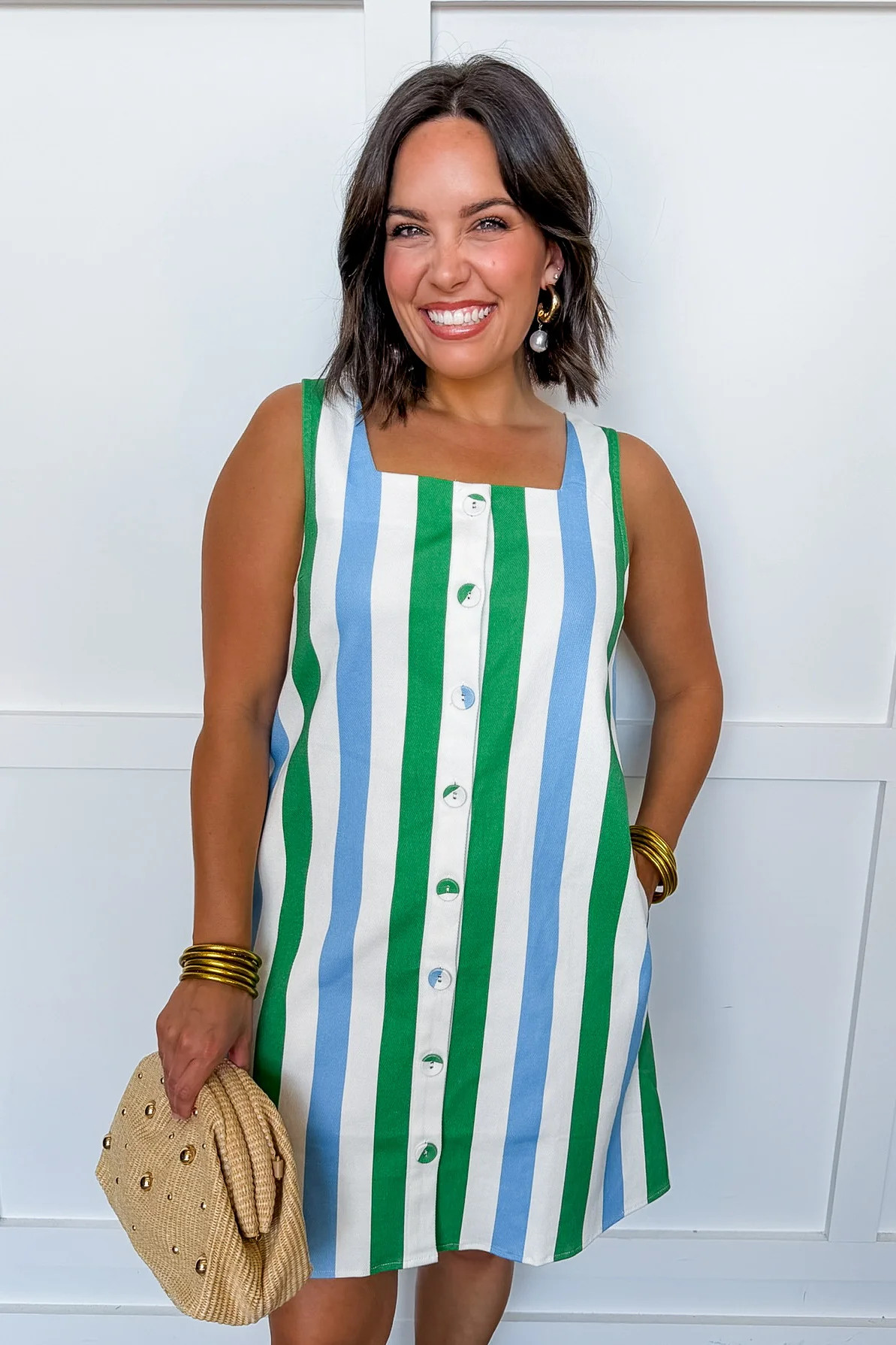Green Apple Breeze Stripe Dress | Shop.app