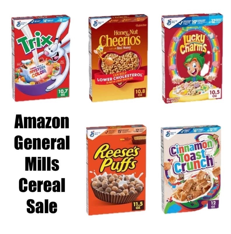 Amazon has a HUGE flash cereal sale today on General Mills’ Cereal! Tons of big Clickable Coupons, making boxes of cereal the lowest I’ve seen them anywhere in a long time. Definitely worth a browse - we go through tons of cereal in our house, and I can’t recommend this sale enough since the prices are incredible!

#LTKSaleAlert #LTKfoodie #LTKHome