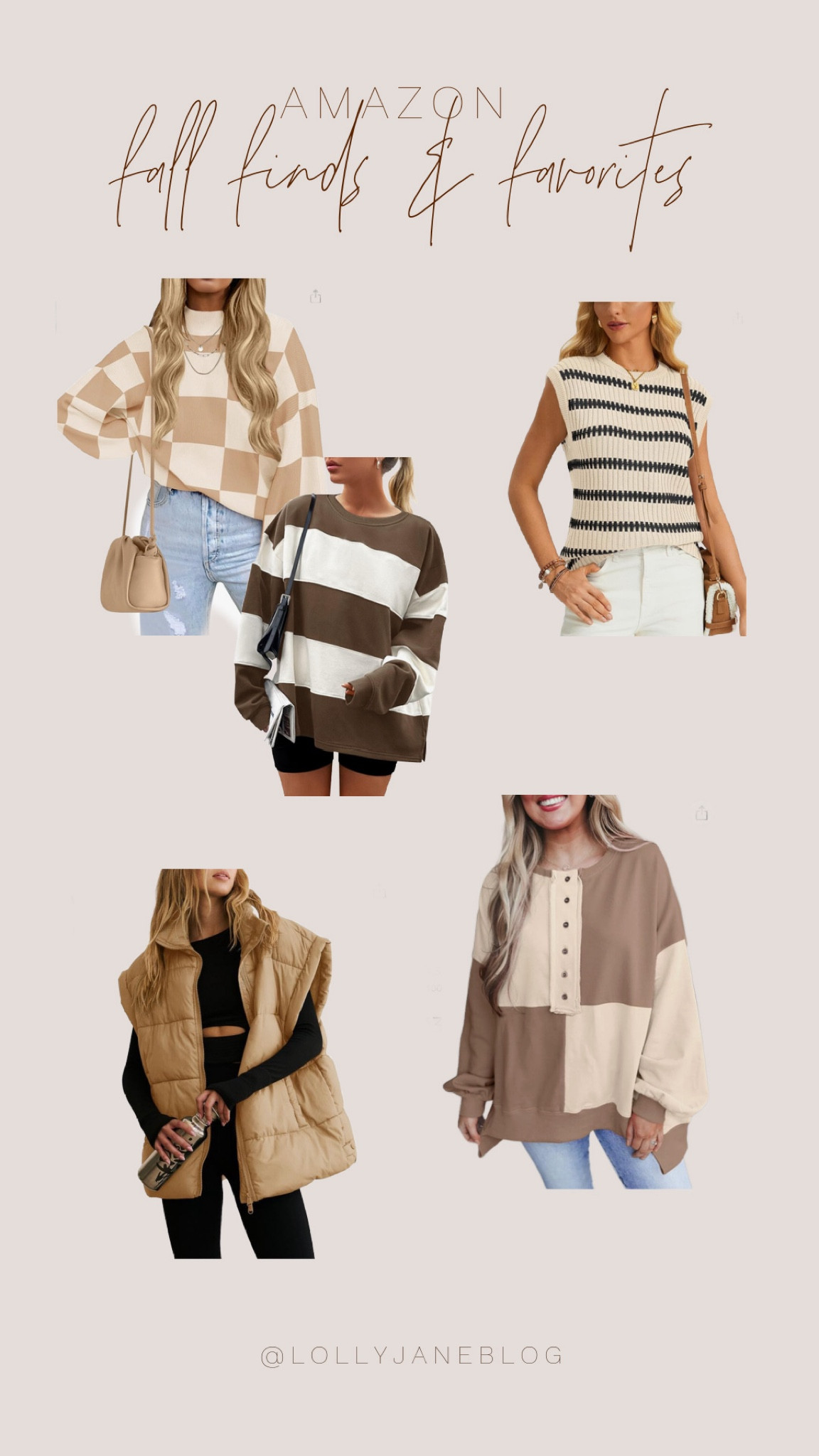 Amazon fall fashion finds and favorites! 🍂

🍂✨ Fall into style with our must-have sweaters and vests! Each piece features unique patterns that celebrate the season's rich colors and cozy vibes. 🍁🍂 Snag your favorites on Amazon and elevate your autumn wardrobe! Don’t miss out—your perfect fall look is just a click away!  #FallFashion #CozyVibes #AmazonFinds

#LTKxPrimeDay #LTKStyleTip #LTKSeasonal