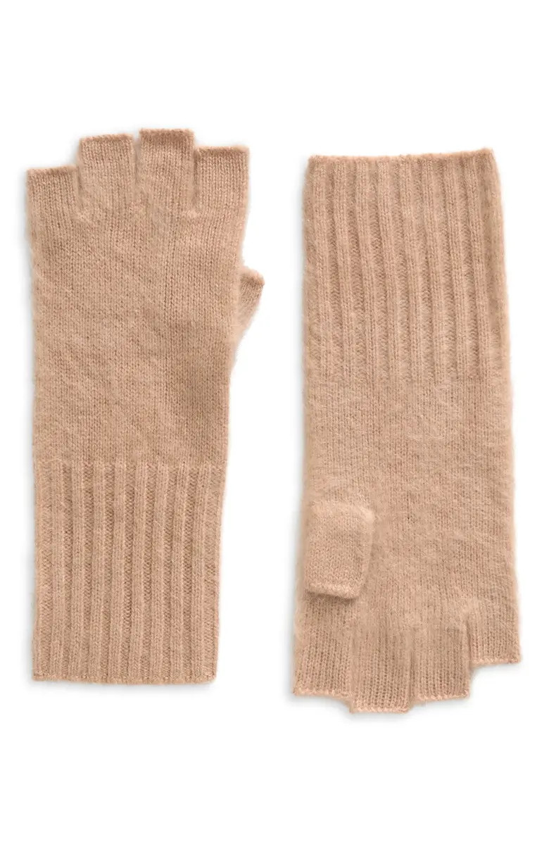 Brushed Cashmere Fingerless Gloves | Nordstrom
