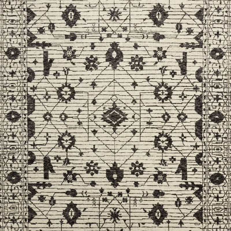 Verona Wool Hand-Knotted Ivory Area Rug 6'x9' + Reviews | Crate & Barrel | Crate & Barrel