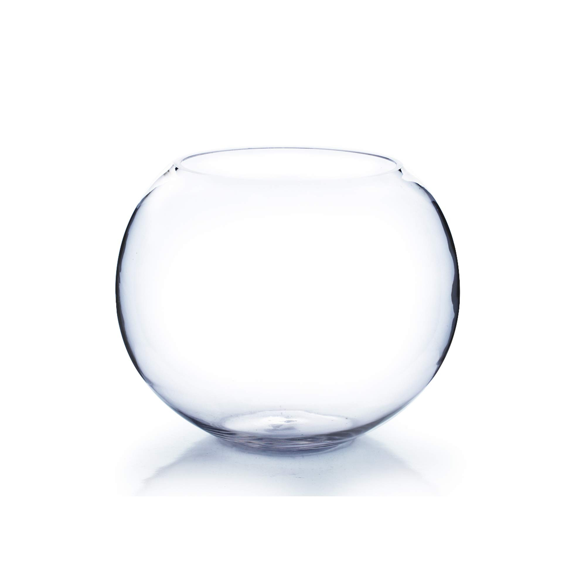 WGV Large Bowl Glass Vase, Diameter 12", Height 10", (Multiple Sizes Choices) Clear Round Bubble ... | Amazon (US)