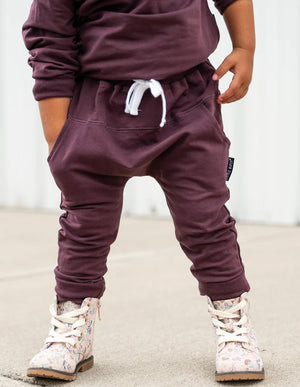 Little Bipsy Jogger -Black Cherry | Brynlee + Briggs Children’s Boutique