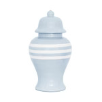 Hydrangea Light Blue Striped Ginger Jars | Lo Home by Lauren Haskell Designs