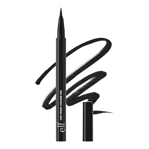 e.l.f. H2O Proof Eyeliner Pen, Felt Tip, Waterproof, Long-Lasting, High-Pigmented Liner For Bold Looks, Vegan & Cruelty-Free, Jet Black. 0.02 Fl Oz | Amazon (US)