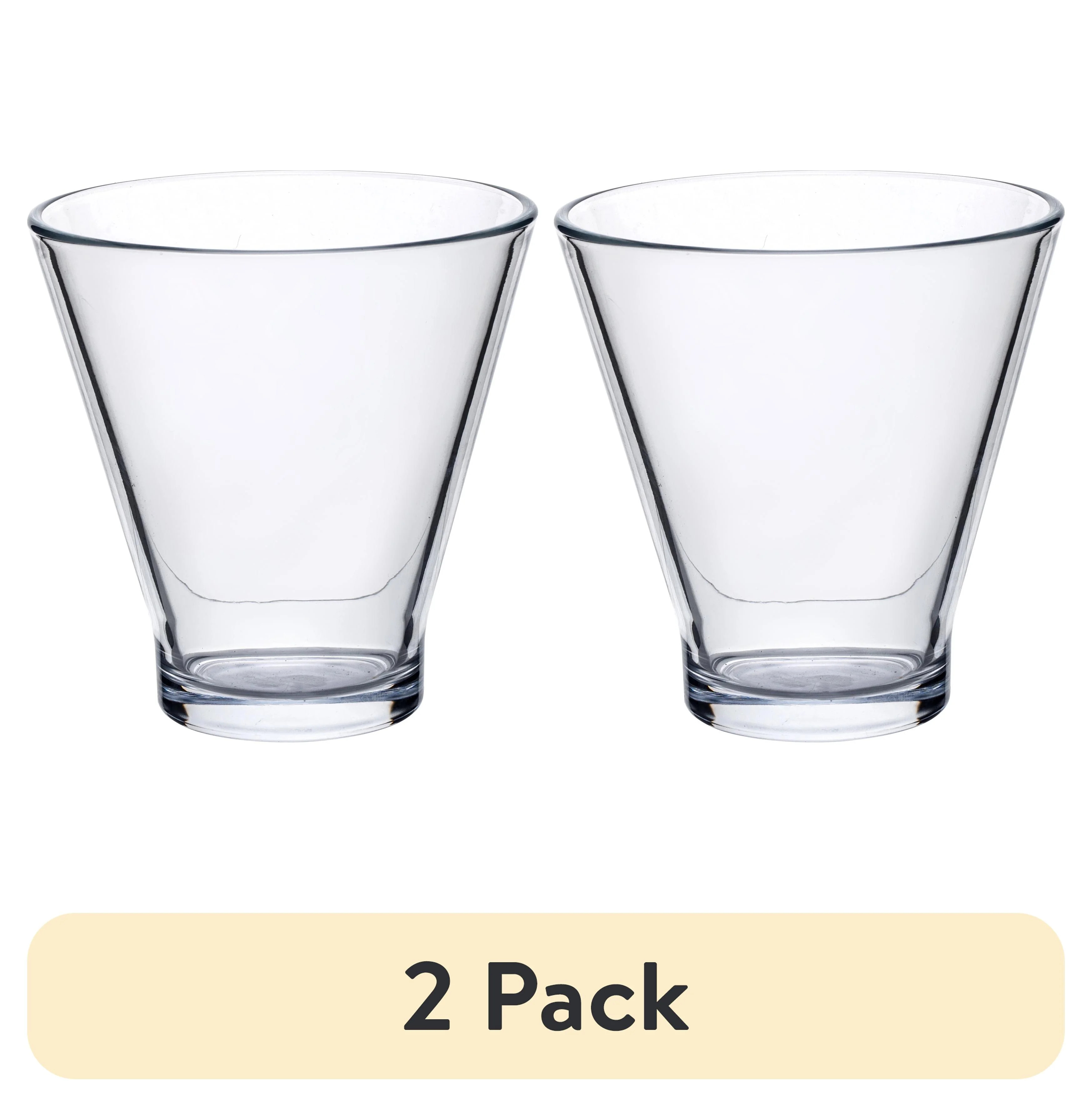 (2 pack) Better Homes & Gardens Stemless Cocktail Glass Clear | Walmart (US)