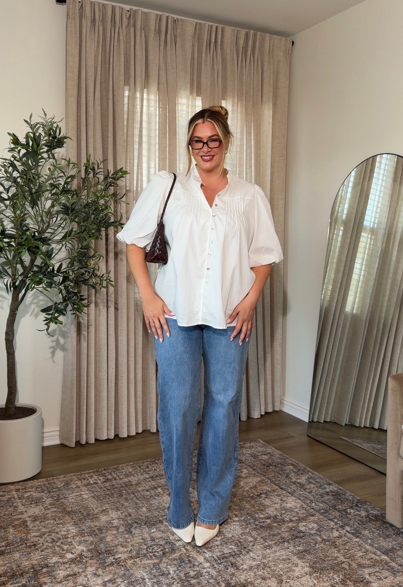 workwear outfit inspo from amazon ✨ wearing an xxl extra tall in these jeans & an xxl in this top!

#LTKMidsize #LTKTall #LTKWorkwear
