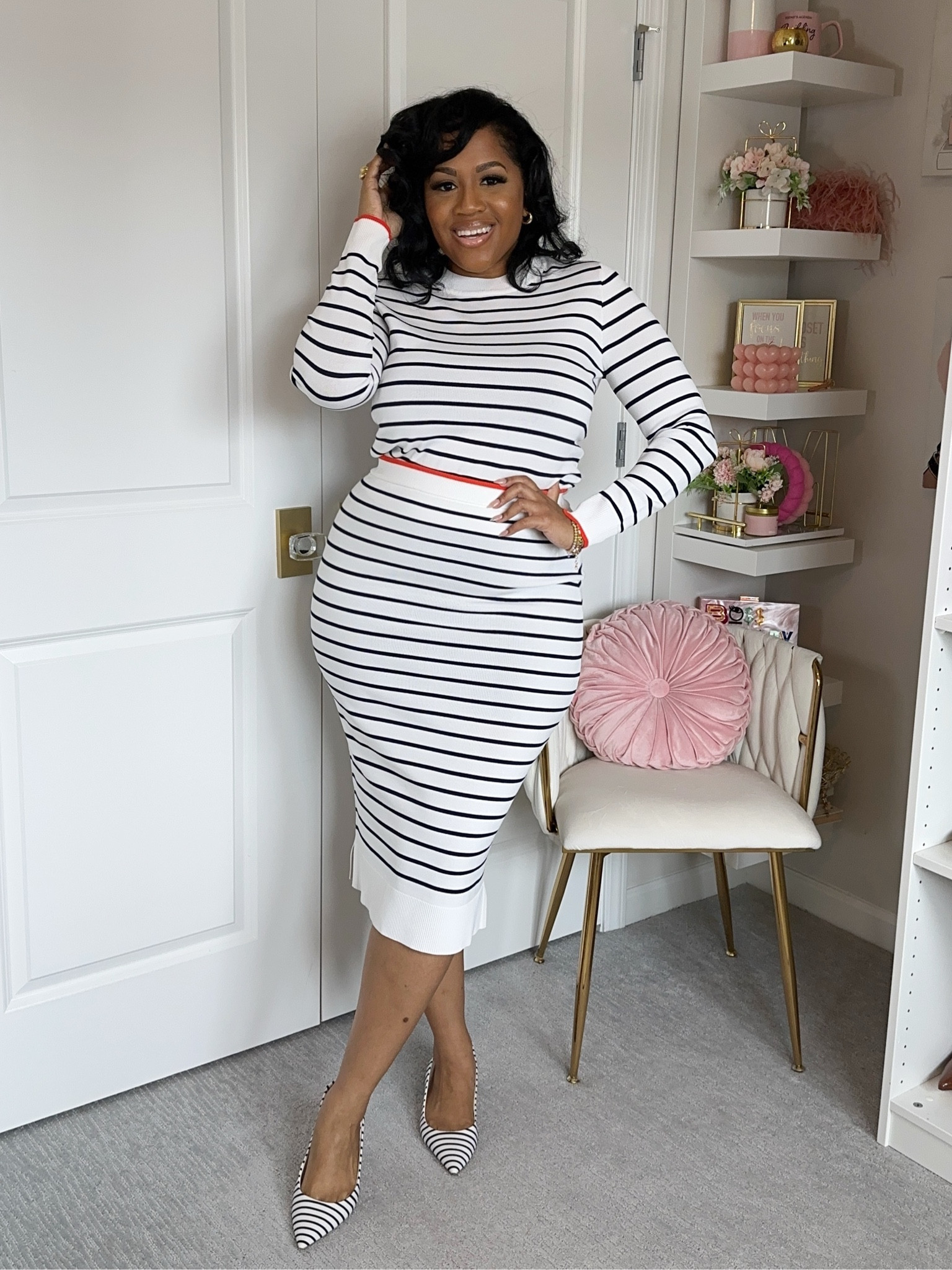 Spring Work Outfit Inspo.
Wearing this two piece set from Macy’s on 34th collection. Set has great stretch in a 14-16 wearing a medium in both pieces. Will recommend a black shaper under the skirt because a tad see through. 

#LTKSpringSale #LTKover40 #LTKworkwear