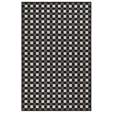 Transocean Carmel Gingham 7'10"" Black Square Area Rugs CRES8844498 | Walmart (US)
