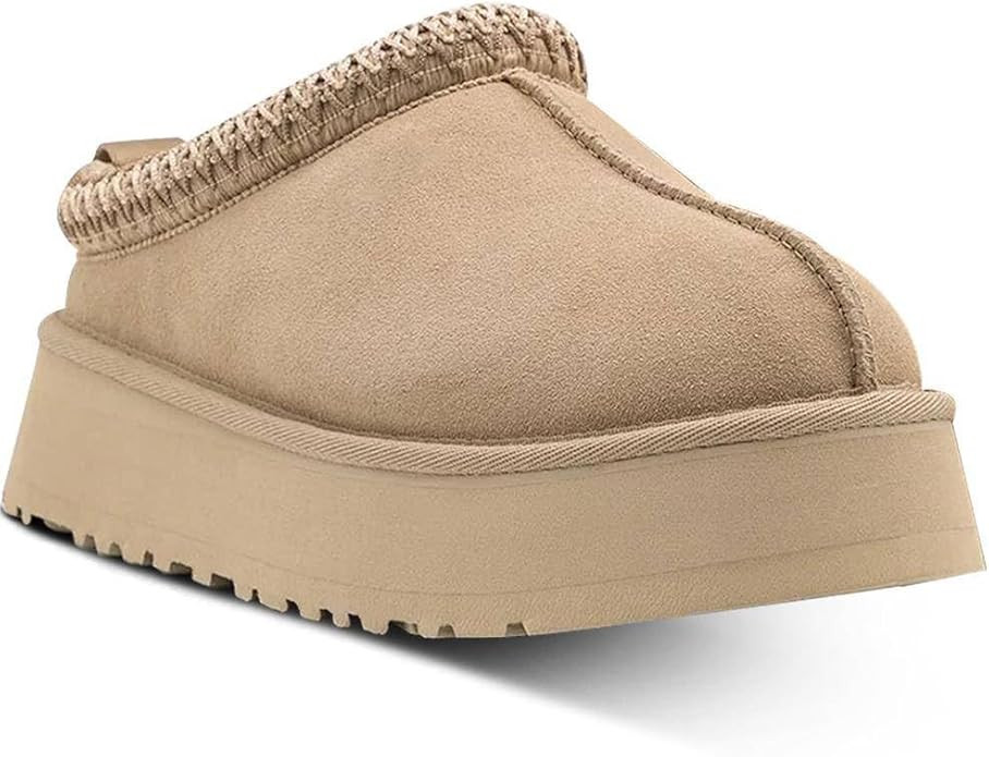 metricfalcon Women's Platform Mini Boots Slippers for Women Indoor Slippers Slip on Fur Fleece Li... | Amazon (US)