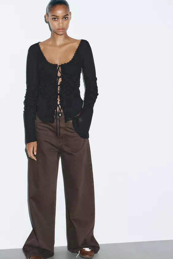 RUCHED TIE TOP | Zara US