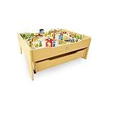 Amazon.com: Little Tikes Real Wooden Train and Kids Table Set with Over 80 Multicolor Pieces Acti... | Amazon (US)
