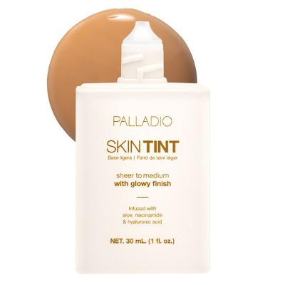 Palladio Skin Tint with Aloe, Niacinamide and Hyaluronic Acid, Sheer to Medium Coverage, Glowy Finish | Target