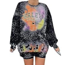 KIMSOONG Halloween Sweatshirts for Women Salem Massachusetts Shirt Fall Oversized Crewneck Sweats... | Amazon (US)