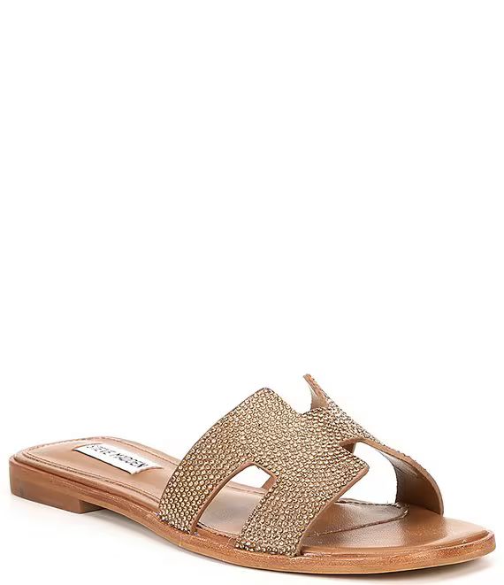 Steve Madden Hadyn-R Rhinestone Embellished Flat Slide Sandals | Dillard's | Dillard's