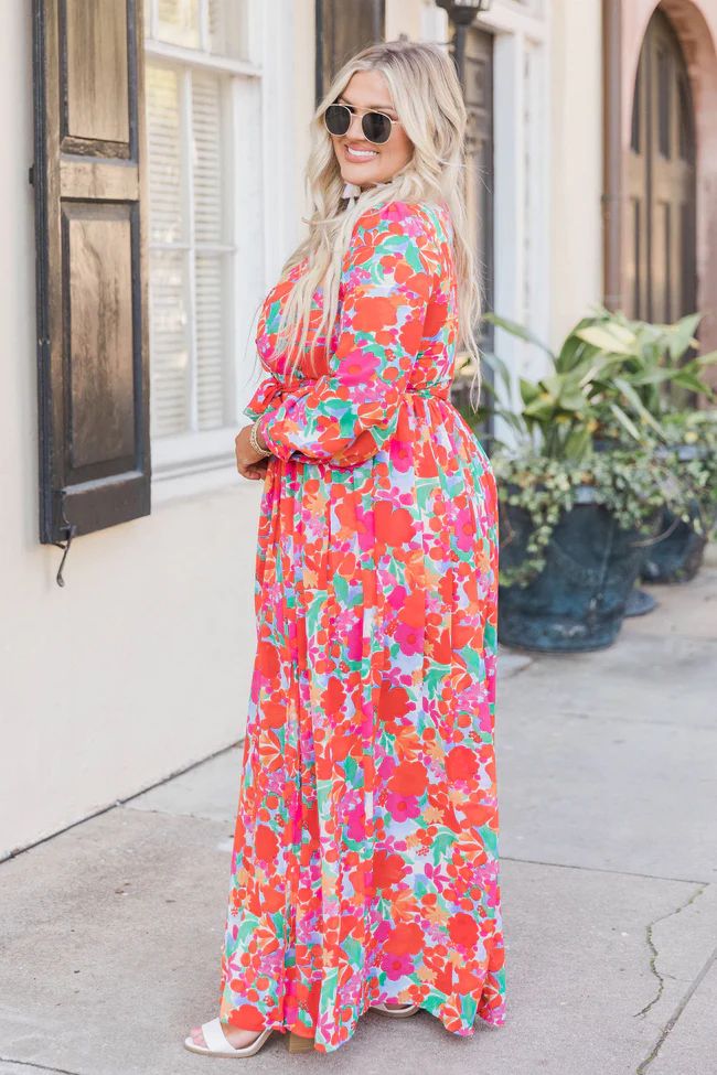 My Dearest Darling Watercolor Floral Maxi Dress | The Pink Lily Boutique