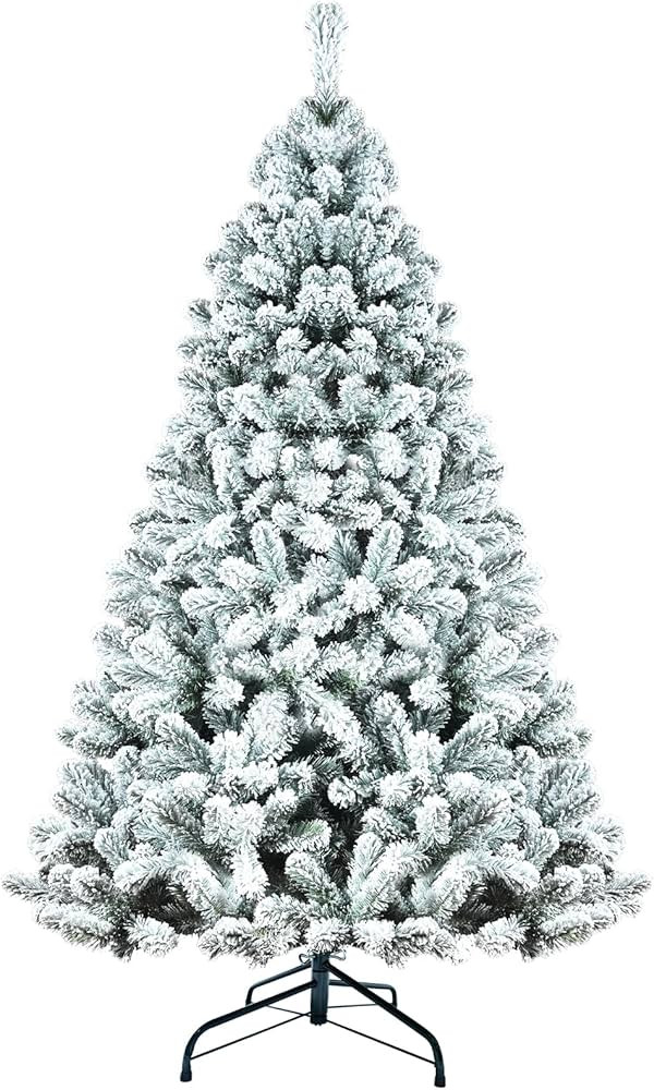 Kadunmina 4ft Snow Flocked Artificial Christmas Tree Unlit Snowy Pine Tree for Home Office Holida... | Amazon (US)