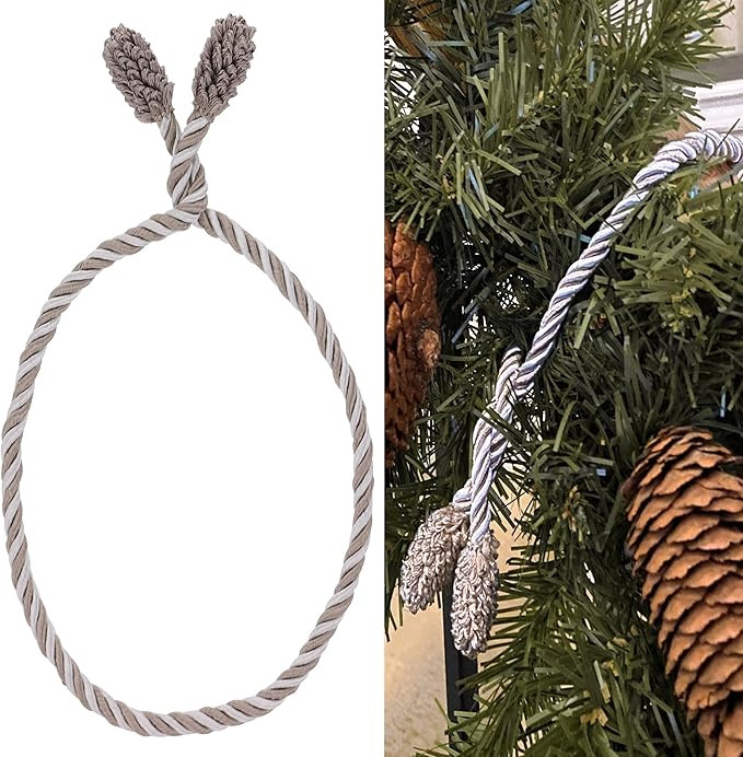 Haute Decor Decorative Twist Ties, 6 Pack, 16 inches (Taupe/White) - Hang Garland, Lights, Decora... | Amazon (US)