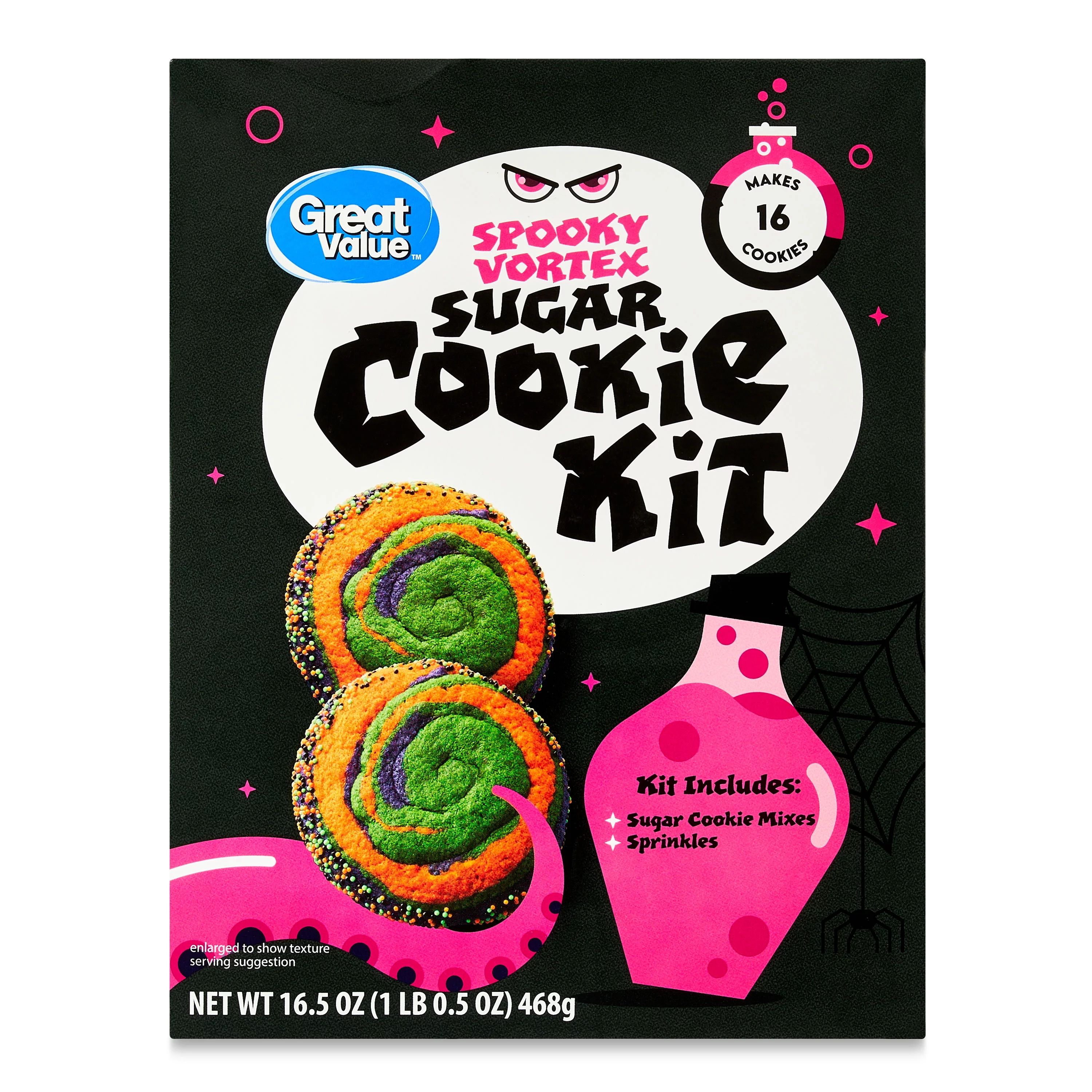 Great Value Spooky Vortex Sugar Cookie Kit, 16.5 oz - Walmart.com | Walmart (US)