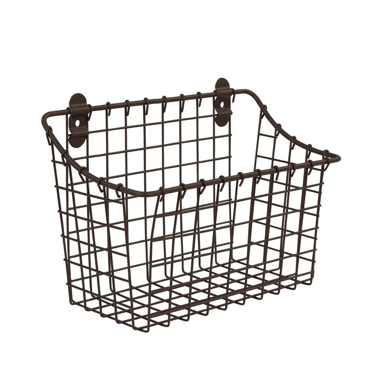 Spectrum Diversified Large Vintage Cabinet & Wall Mount Basket, Bronze, 86124 | Walmart (US)