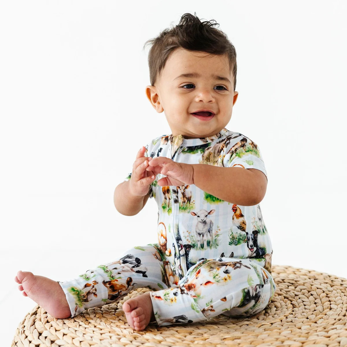Herd It Here First Short Sleeve Romper | Bums & Roses