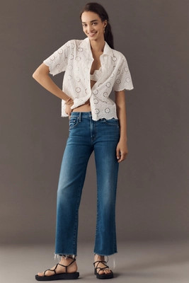 MOTHER The Rambler Ankle High-Rise Straight-Leg Jeans | Anthropologie (US)