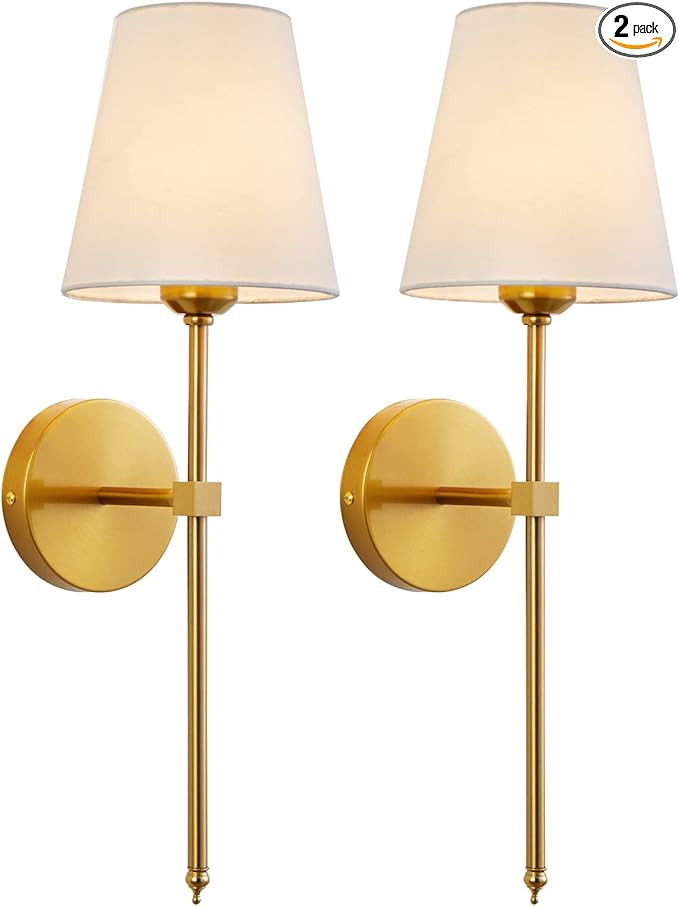 Wall Sconces Sets of 2, Retro Industrial Wall Lamps, Bathroom Vanity Sconces Wall Lighting with W... | Amazon (US)