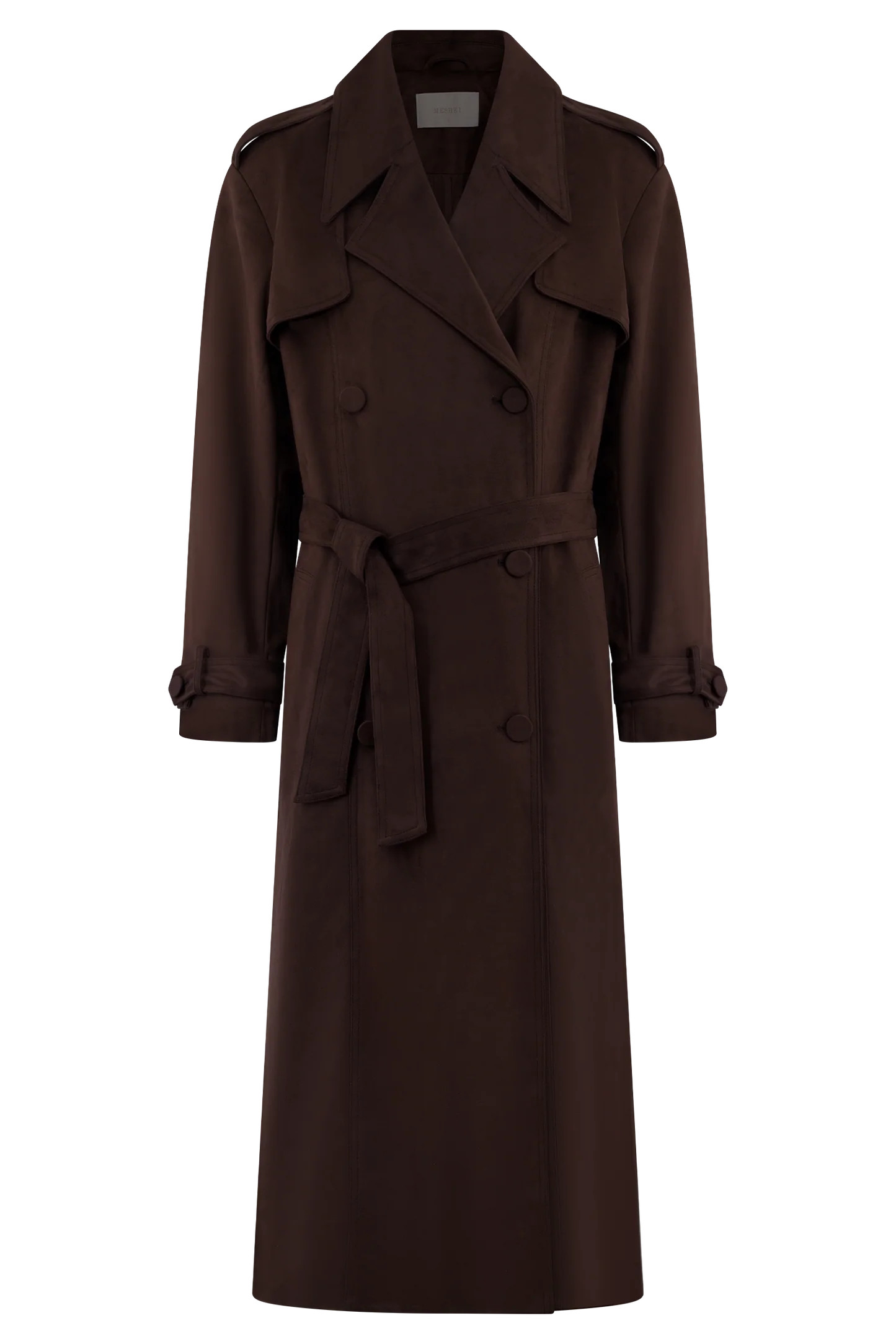 Marc Faux Suede Coat - Cocoa Chocolate | Meshki (APAC)