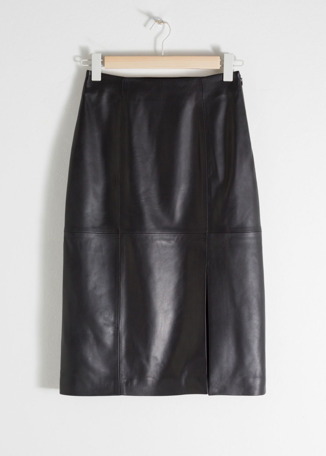 Midi Leather Pencil Skirt - Black | & Other Stories (EU + UK)