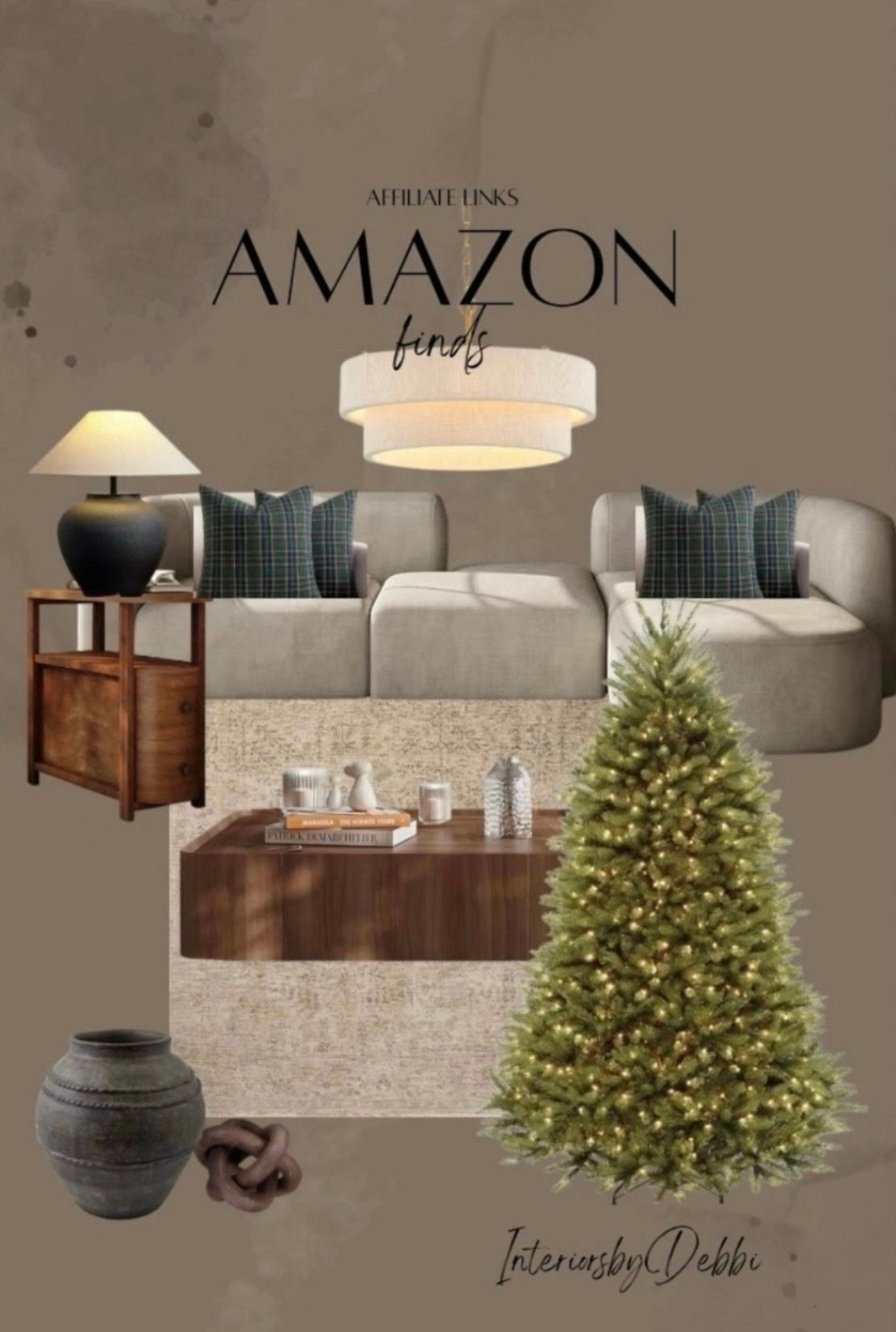 Amazon Finds
Area rug, sofa, coffee table, Christmas tree, tartan plaid pillows, chandelier, transitional home, modern decor, amazon find, amazon home, target home decor, mcgee and co, studio mcgee, amazon must have, pottery barn, Walmart finds, affordable decor, home styling, budget friendly, accessories, neutral decor, home finds, new arrival, coming soon, sale alert, high end look for less, Amazon favorites, Target finds, cozy, modern, earthy, transitional, luxe, romantic, home decor, budget friendly decor, Amazon decor #amazonhome

#LTKSeasonal #LTKHome