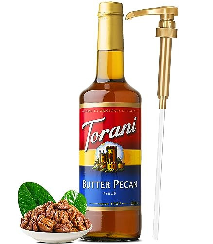 Butter Pecan Coffee Syrup - 25.4 Oz Torani Butter Pecan Coffee Flavoring Syrup with Little Squirt Syrup Pump | Amazon (US)