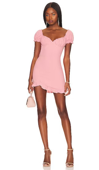 Aria Ruffle Mini Dress in Pink | spring outfits spring 2023 outfits spring dress spring fashion 2023 | Revolve Clothing (Global)
