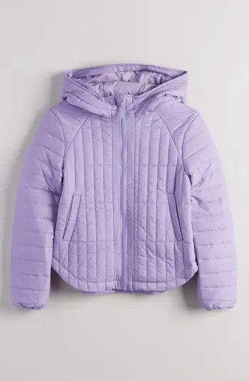 Zella Girl Kids' Quilted Hooded Jacket | Nordstrom | Nordstrom