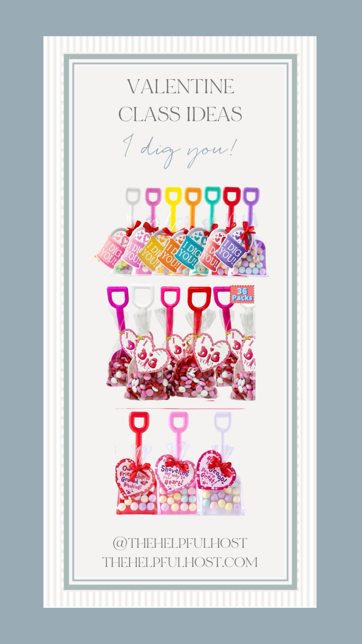 “I dig you”
Who says construction valentines have to be for boys? I love these cute shovels! 

#LTKKids #LTKParties #LTKSeasonal