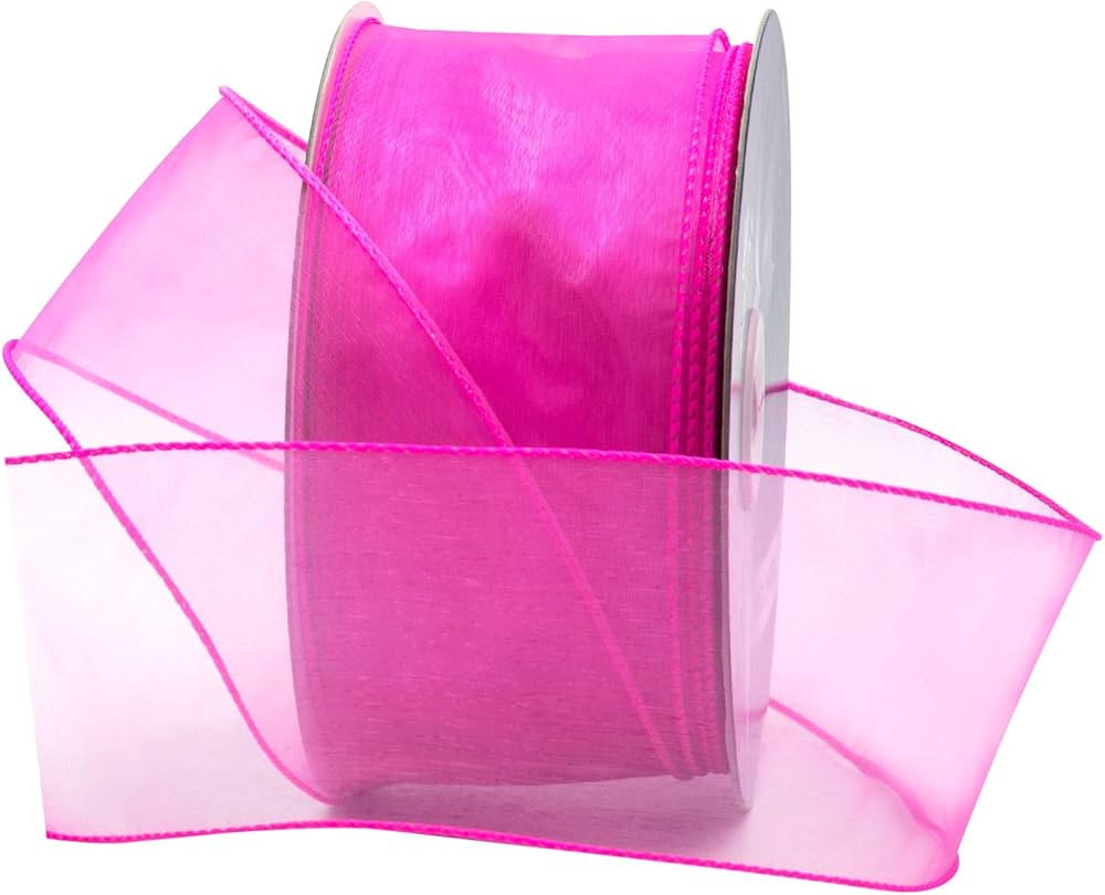 Royal Imports Organza Wired Sheer Ribbon 2.5" (#40) for Floral & Craft Decoration, 50 Yard Roll (... | Amazon (US)