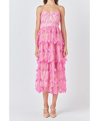 Women's Crochet Layered Midi Dress | Macy's